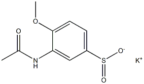 3-(アセチルアミノ)-4-メトキシベンゼンスルフィン酸カリウム 化学構造式