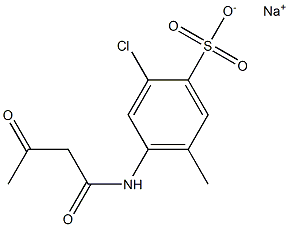 4-(Acetoacetylamino)-2-chloro-5-methylbenzenesulfonic acid sodium salt Structure