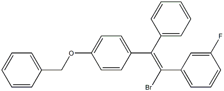(Z)-1-[p-(Benzyloxy)phenyl]-2-bromo-2-(m-fluorophenyl)-1-phenylethene Structure