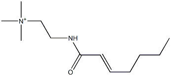 2-(2-Heptenoylamino)-N,N,N-trimethylethanaminium Structure