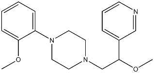 4-(o-メトキシフェニル)-1-[2-メトキシ-2-(3-ピリジル)エチル]ピペラジン 化学構造式