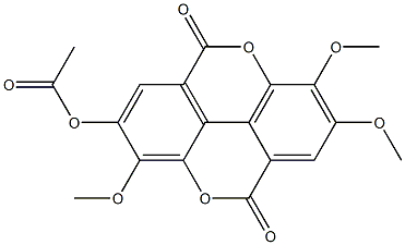 2-Acetoxy-3,7,8-trimethoxy[1]benzopyrano[5,4,3-cde][1]benzopyran-5,10-dione Structure