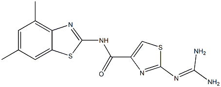 2-(Diaminomethyleneamino)-N-(4,6-dimethyl-2-benzothiazolyl)thiazole-4-carboxamide Structure