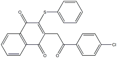 2-Phenylthio-3-[(4-chlorophenylcarbonyl)methyl]-1,4-naphthoquinone Structure