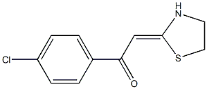 (E)-1-(4-Chlorophenyl)-2-(thiazolidin-2-ylidene)ethanone Struktur