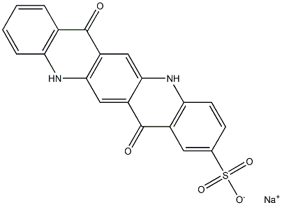 5,7,12,14-テトラヒドロ-7,14-ジオキソキノ[2,3-b]アクリジン-2-スルホン酸ナトリウム 化学構造式