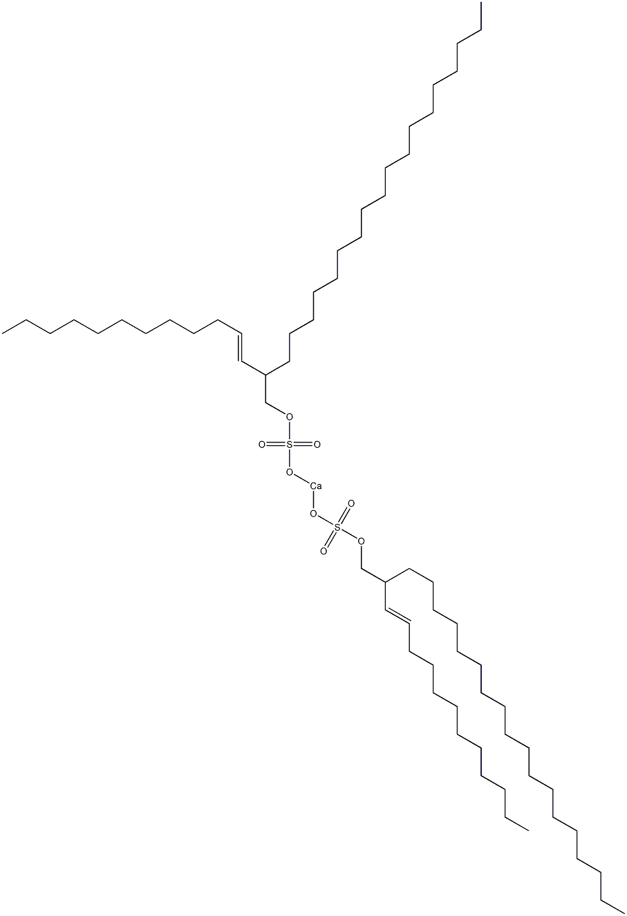 Bis[2-(1-dodecenyl)icosyloxysulfonyloxy]calcium Structure