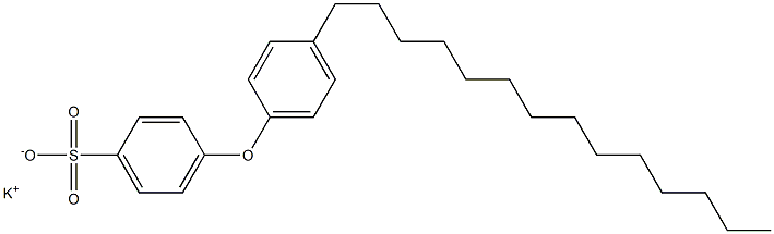 4-(4-テトラデシルフェノキシ)ベンゼンスルホン酸カリウム 化学構造式
