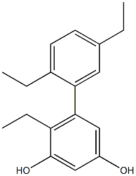 4-Ethyl-5-(2,5-diethylphenyl)benzene-1,3-diol Struktur