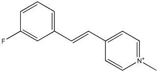 4-(3-Fluorostyryl)-1-methylpyridinium Struktur