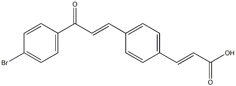 3-[4-[(E)-3-(4-Bromophenyl)-3-oxo-1-propenyl]phenyl]propenoic acid Structure
