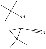 1-[(tert-Butyl)amino]-2,2-dimethylcyclopropane-1-carbonitrile Structure