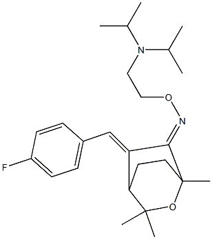 5-[4-Fluorobenzylidene]-1,3,3-trimethyl-2-oxabicyclo[2.2.2]octan-6-one O-[2-(diisopropylamino)ethyl]oxime