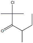 2,4-ジメチル-2-クロロ-3-ヘキサノン 化学構造式