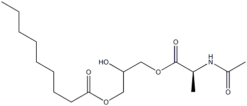 1-[(N-Acetyl-L-alanyl)oxy]-2,3-propanediol 3-nonanoate Struktur