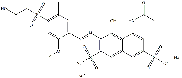 5-Acetylamino-4-hydroxy-3-[4-(2-hydroxyethylsulfonyl)-2-methoxy-5-methylphenylazo]-2,7-naphthalenedisulfonic acid disodium salt