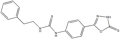 1-(2-Phenylethyl)-3-[4-[(5-thioxo-4,5-dihydro-1,3,4-oxadiazol)-2-yl]phenyl]thiourea Structure