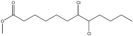 7,8-ジクロロラウリン酸メチル 化学構造式