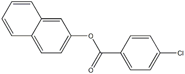 p-クロロ安息香酸2-ナフチル 化学構造式