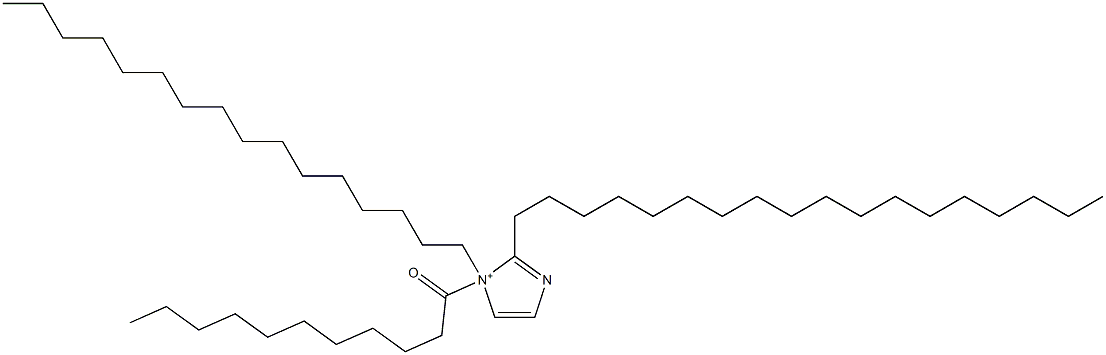 1-Hexadecyl-2-octadecyl-1-undecanoyl-1H-imidazol-1-ium 结构式