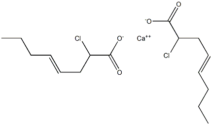 Bis(2-chloro-4-octenoic acid)calcium salt Structure