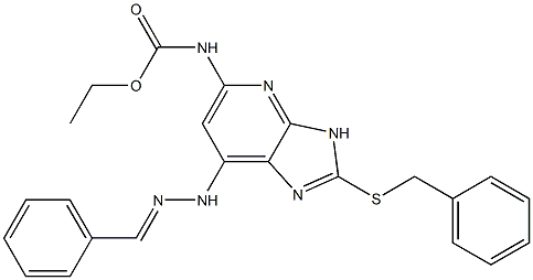N-[7-(2-Benzylidenehydrazino)-2-(benzylthio)-3H-imidazo[4,5-b]pyridin-5-yl]carbamic acid ethyl ester