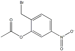 Acetic acid 2-bromomethyl-5-nitrophenyl ester Structure