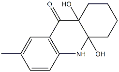 4a,9a-Dihydroxy-7-methyl-1,2,3,4,4a,9a-hexahydroacridin-9(10H)-one Structure