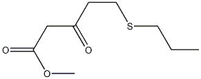 3-オキソ-5-(プロピルチオ)ペンタン酸メチル 化学構造式