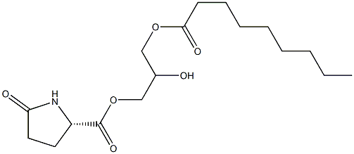 1-[(L-Pyroglutamoyl)oxy]-2,3-propanediol 3-nonanoate Struktur