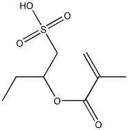 2-(メタクリロイルオキシ)-1-ブタンスルホン酸 化学構造式