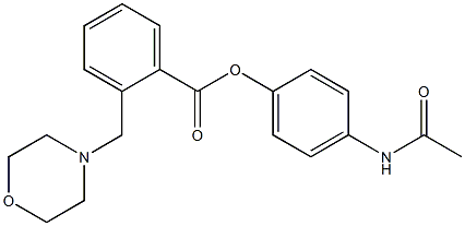 2-(Morpholinomethyl)benzoic acid 4-(acetylamino)phenyl ester Structure