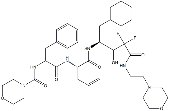 (4S)-4-[[(2S)-2-[2-(Morpholinocarbonyl)amino-3-phenylpropanoylamino]-4-pentenoyl]amino]-5-cyclohexyl-2,2-difluoro-3-hydroxy-N-(2-morpholinoethyl)pentanamide|