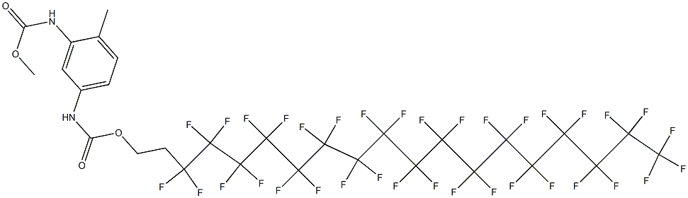 [5-[[[(3,3,4,4,5,5,6,6,7,7,8,8,9,9,10,10,11,11,12,12,13,13,14,14,15,15,16,16,17,17,18,18,19,19,19-Pentatriacontafluorononadecyl)oxy]carbonyl]amino]-2-methylphenyl]carbamic acid methyl ester Structure