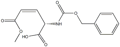 (2S,3Z)-2-[[[(Benzyl)oxy]carbonyl]amino]-3-pentenedioic acid 5-methyl ester 结构式