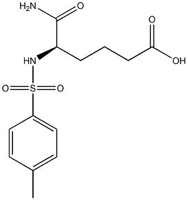 [R,(+)]-5-Carbamoyl-5-(p-tolylsulfonylamino)valeric acid Structure