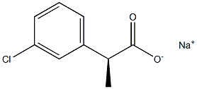 [S,(-)]-2-(m-Chlorophenyl)propionic acid sodium salt Structure