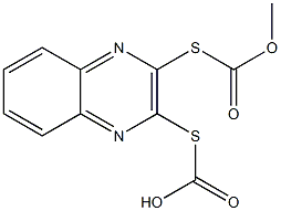 (2,3-Quinoxalinediylbisthio)bis(formic acid methyl) ester Structure