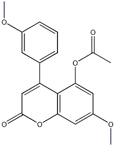 4-(3-Methoxyphenyl)-5-acetoxy-7-methoxycoumarin