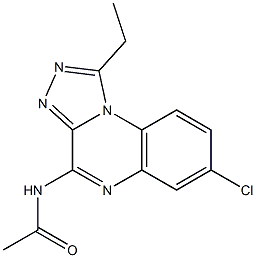 4-Acetylamino-7-chloro-1-ethyl[1,2,4]triazolo[4,3-a]quinoxaline 结构式