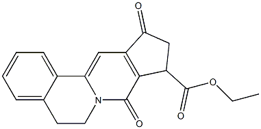 5,6,8,9,10,11-Hexahydro-8,11-dioxobenzo[a]cyclopenta[g]quinolizine-9-carboxylic acid ethyl ester 结构式
