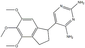 2,4-Diamino-5-[(2,3-dihydro-4,5,6-trimethoxy-1H-inden)-1-yl]pyrimidine Structure