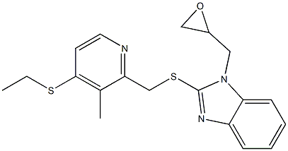 1-(Oxiran-2-ylmethyl)-2-[(4-ethylthio-3-methyl-2-pyridinyl)methylthio]-1H-benzimidazole