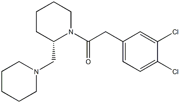 (2S)-1-[(3,4-Dichlorophenyl)acetyl]-2-(1-piperidinylmethyl)piperidine Struktur