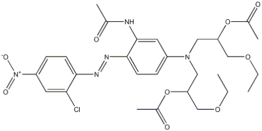 2-Acetylamino-4-[bis(2-acetoxy-3-ethoxypropyl)amino]-2'-chloro-4'-nitroazobenzene