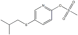 Methanesulfonic acid 5-(2-methylpropylthio)-2-pyridinyl ester Struktur