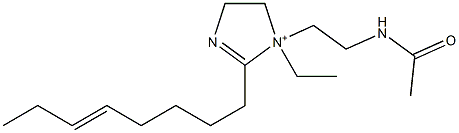 1-[2-(アセチルアミノ)エチル]-1-エチル-2-(5-オクテニル)-2-イミダゾリン-1-イウム 化学構造式