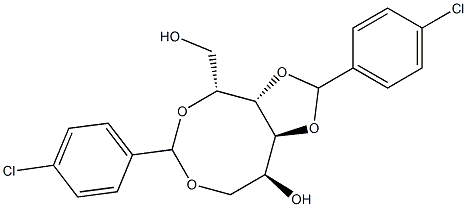 2-O,6-O:3-O,4-O-Bis(4-chlorobenzylidene)-L-glucitol Structure