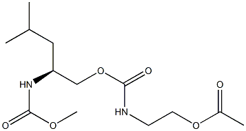 (-)-[(S)-1-[[(2-Acetyloxyethyl)carbamoyl]oxymethyl]-3-methylbutyl]carbamic acid methyl ester 结构式