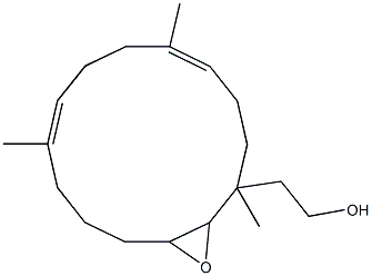 (7E,11E)-2,3-Epoxy-1,7,11-trimethyl-7,11-cyclotetradecadiene-1-ethanol Struktur